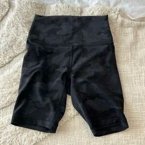 Lululemon camo print biker shorts